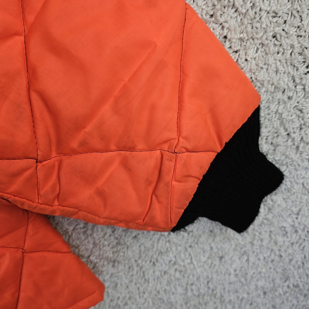Vintage Big Smith Missabe Railroad Blaze Orange Camo Jacket Sz Medium Made USA - Picture 13 of 14
